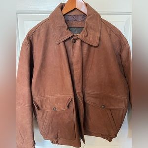 Timberland Waterproof Leather Bomber Jacket